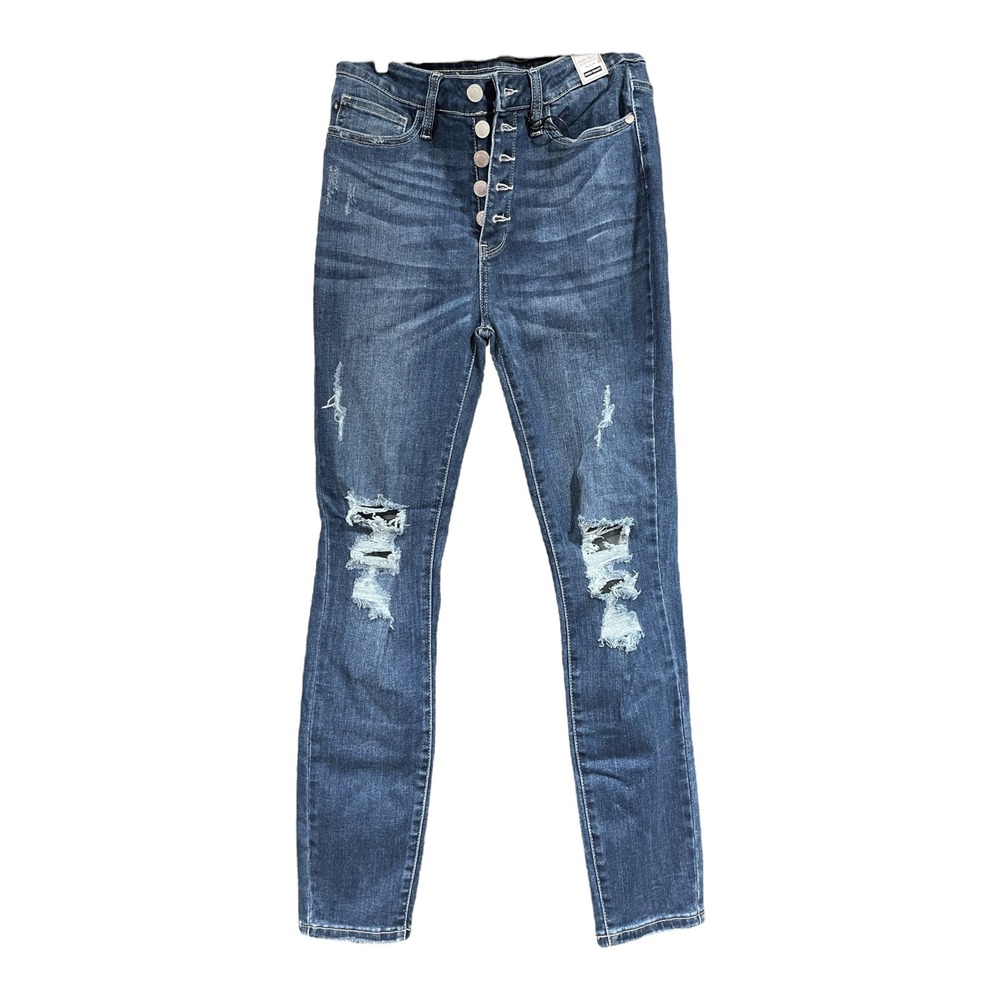 Judy Blue JB88477 Dark Denim button fly High‎ Waist Skinny Fit